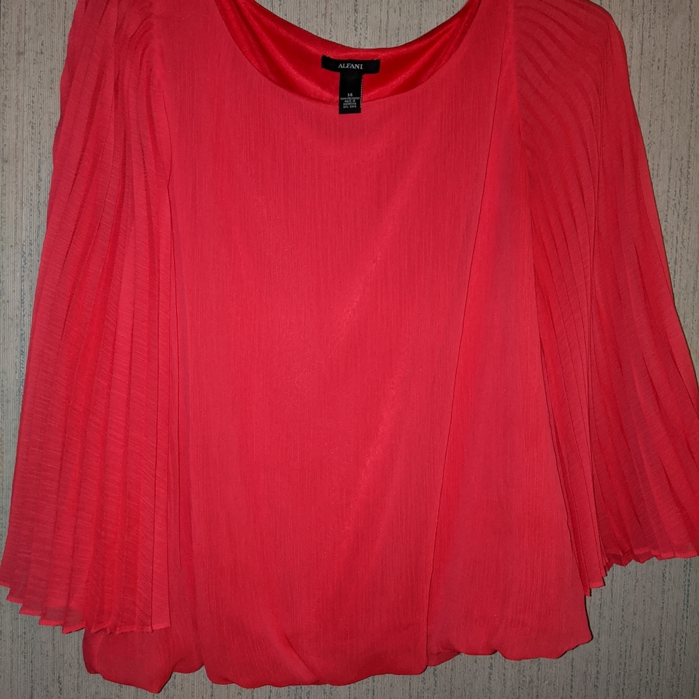Alfani Women's size 14 red blouse